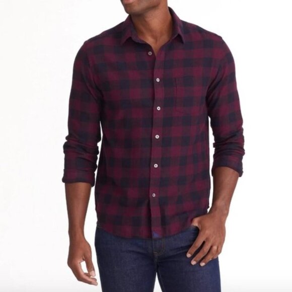 Telluride Clothing Co Men’s L Red Navy Blue Plaid Flannel Button Down Shirt Soft - Picture 1 of 8